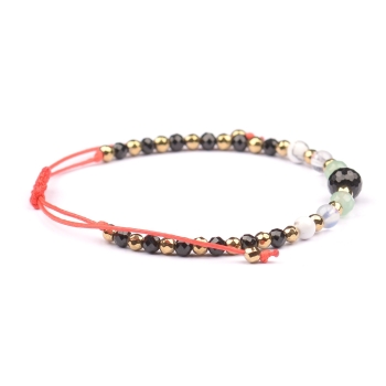 Bransoletka celebrytka TURMALIN + znak zodiaku RAK zodiak